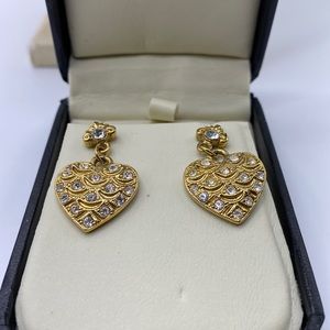 Beautiful heart shaped pierced earrings